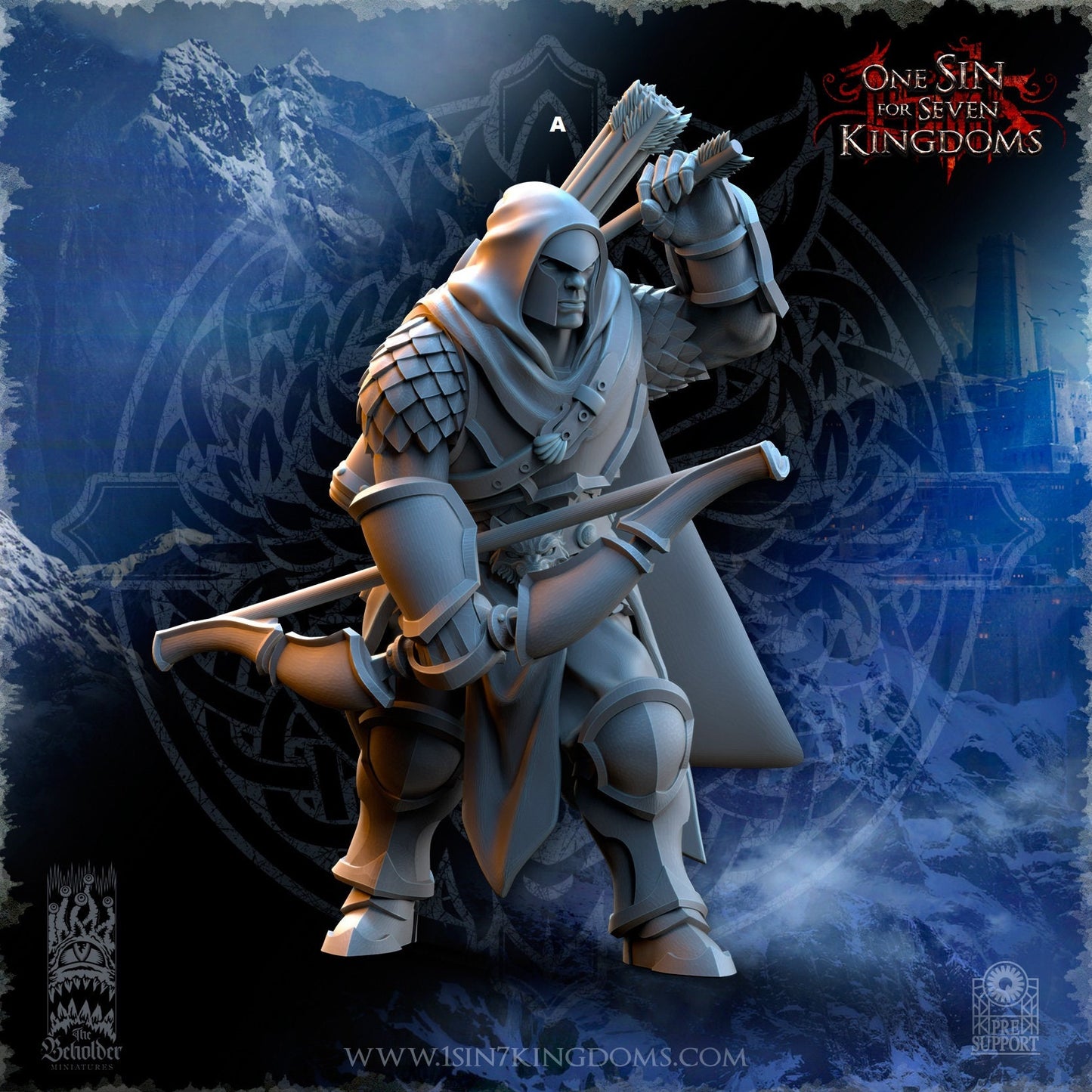 StormWolves Hunters Helmets | The Beholder Miniatures | Compatible with D&D/AoS | Fantasy | Tabletop RPG