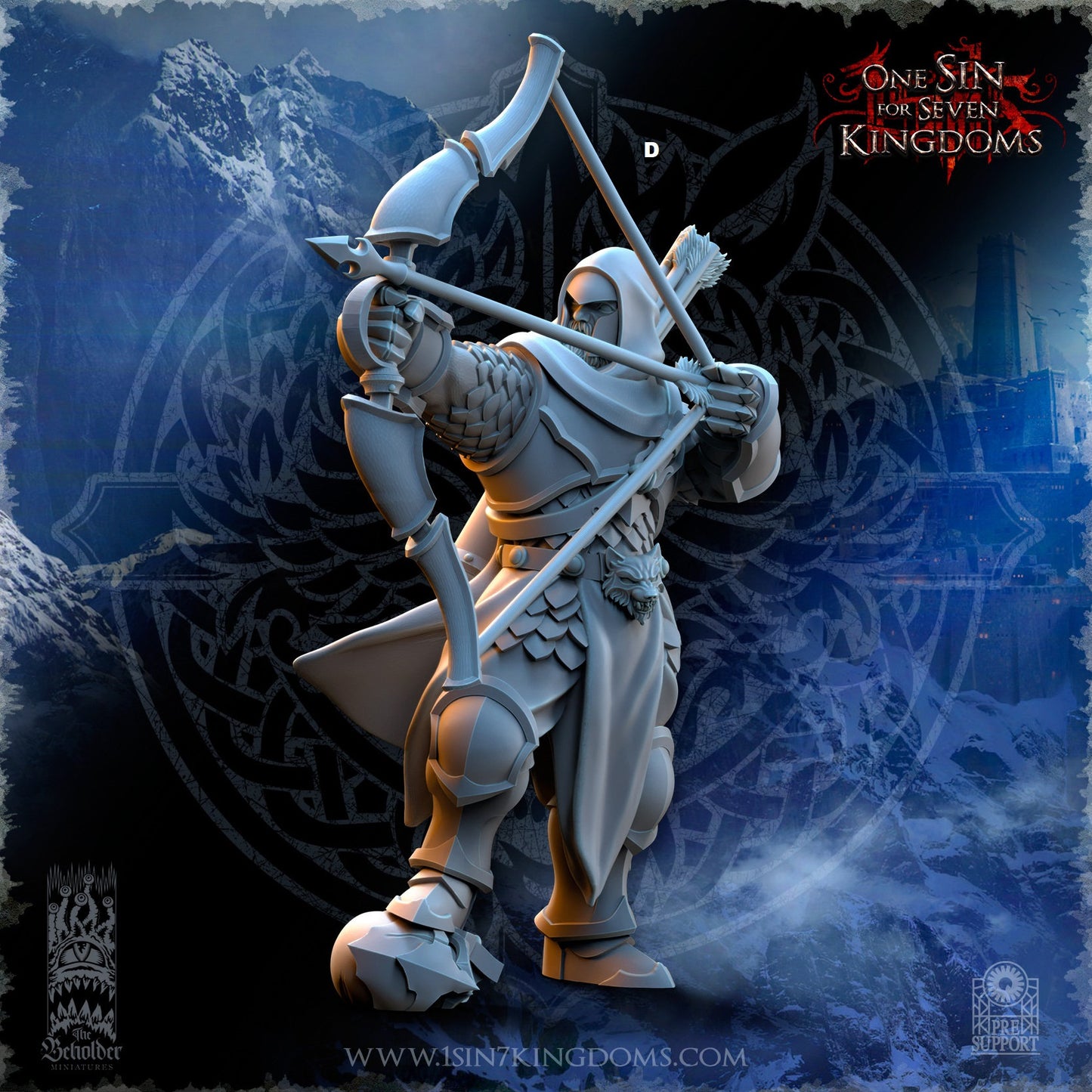 StormWolves Hunters Helmets | The Beholder Miniatures | Compatible with D&D/AoS | Fantasy | Tabletop RPG