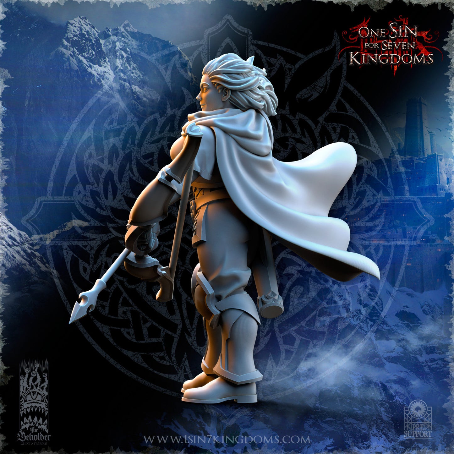 Storm Wolves Revna Orc Hunter | The Beholder Miniatures | Compatible with D&D/AoS | Fantasy | Tabletop RPG