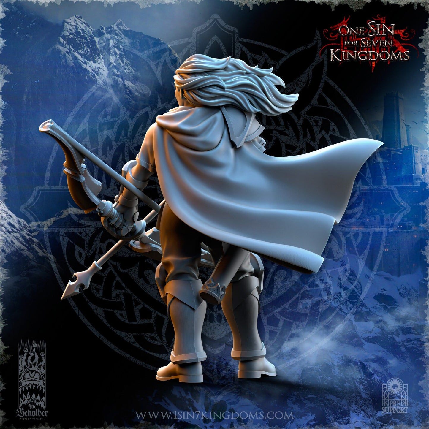 Storm Wolves Revna Orc Hunter | The Beholder Miniatures | Compatible with D&D/AoS | Fantasy | Tabletop RPG