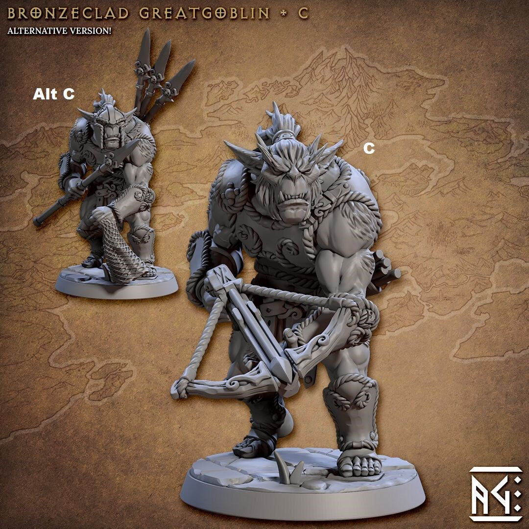 BugBear Warrior | Artisan Guild Miniatures | Compatible with D&D/AoS | Fantasy | Tabletop RPG