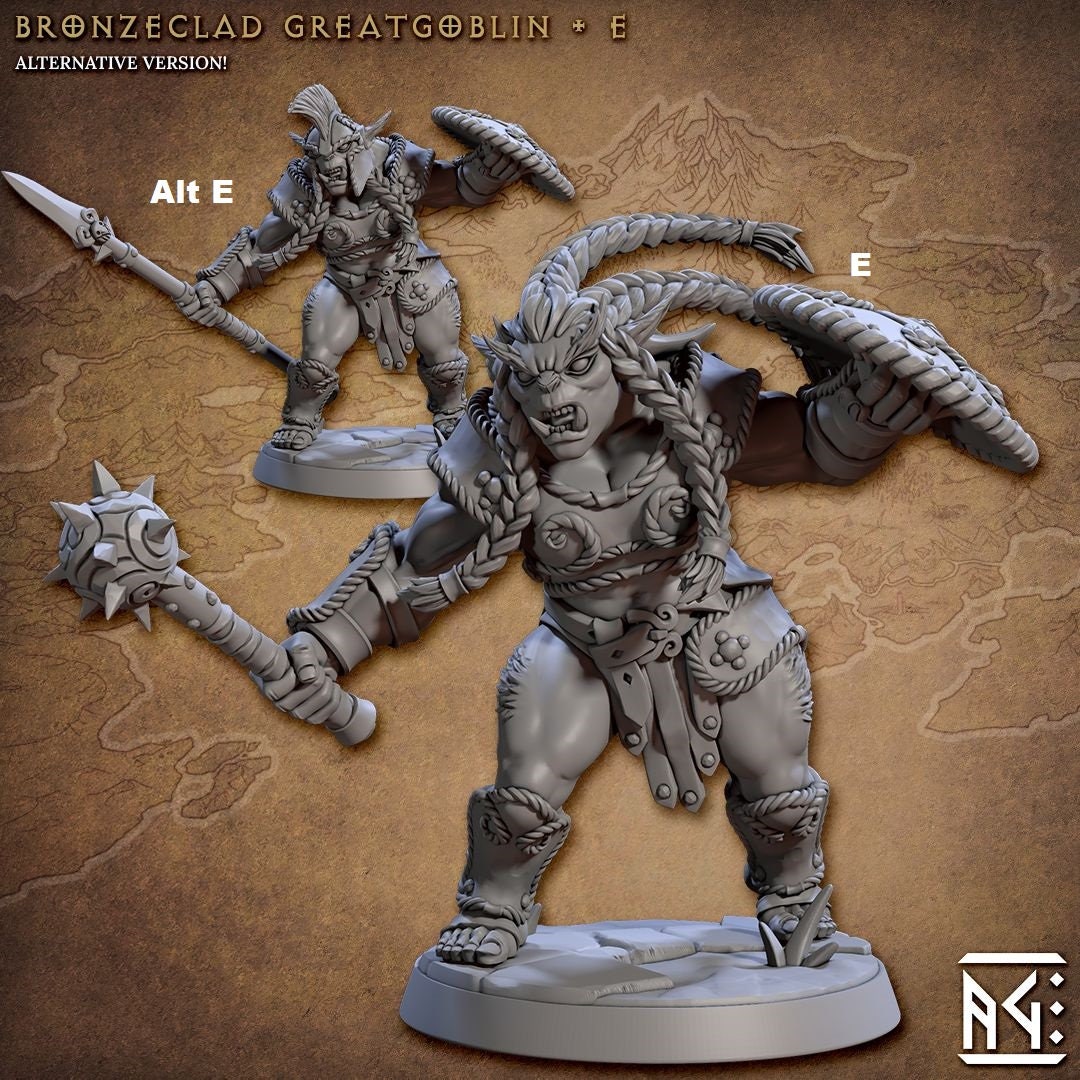 BugBear Warrior | Artisan Guild Miniatures | Compatible with D&D/AoS | Fantasy | Tabletop RPG