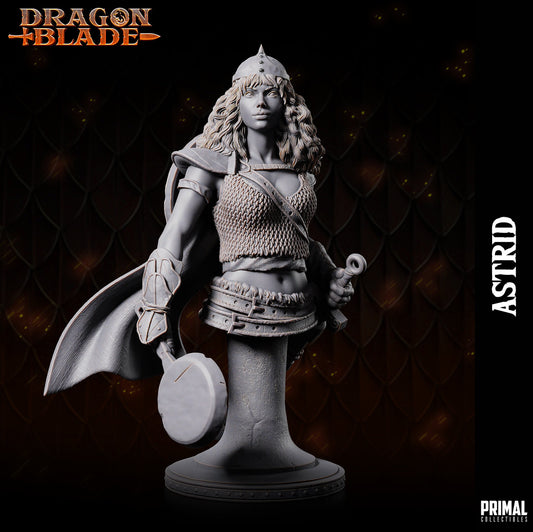 Female Rogue Astrid Bust | Primal Collectibles | Compatible with D&D/AoS | Fantasy