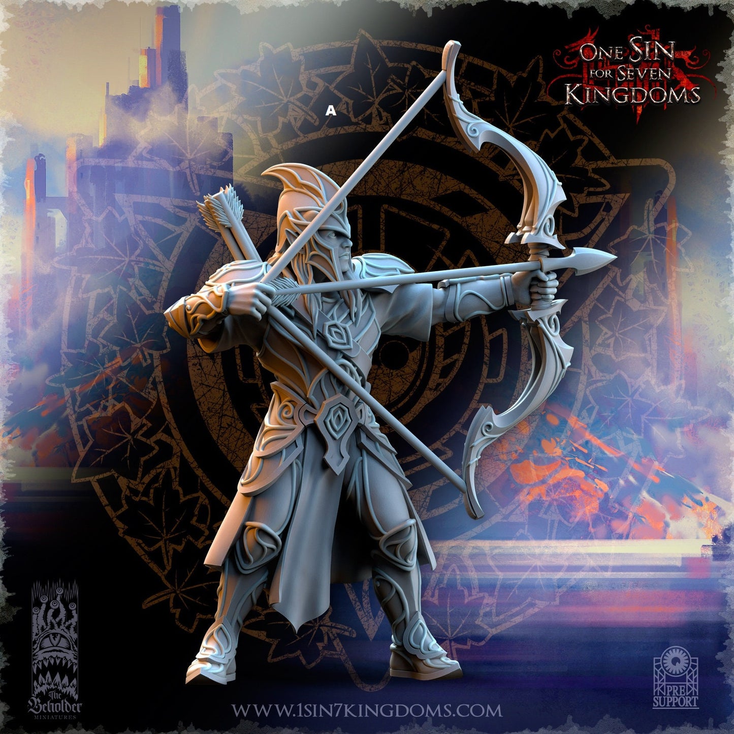 SilverMoor Elf Archer | The Beholder Miniatures | Compatible with D&D/AoS | Fantasy | Tabletop RPG