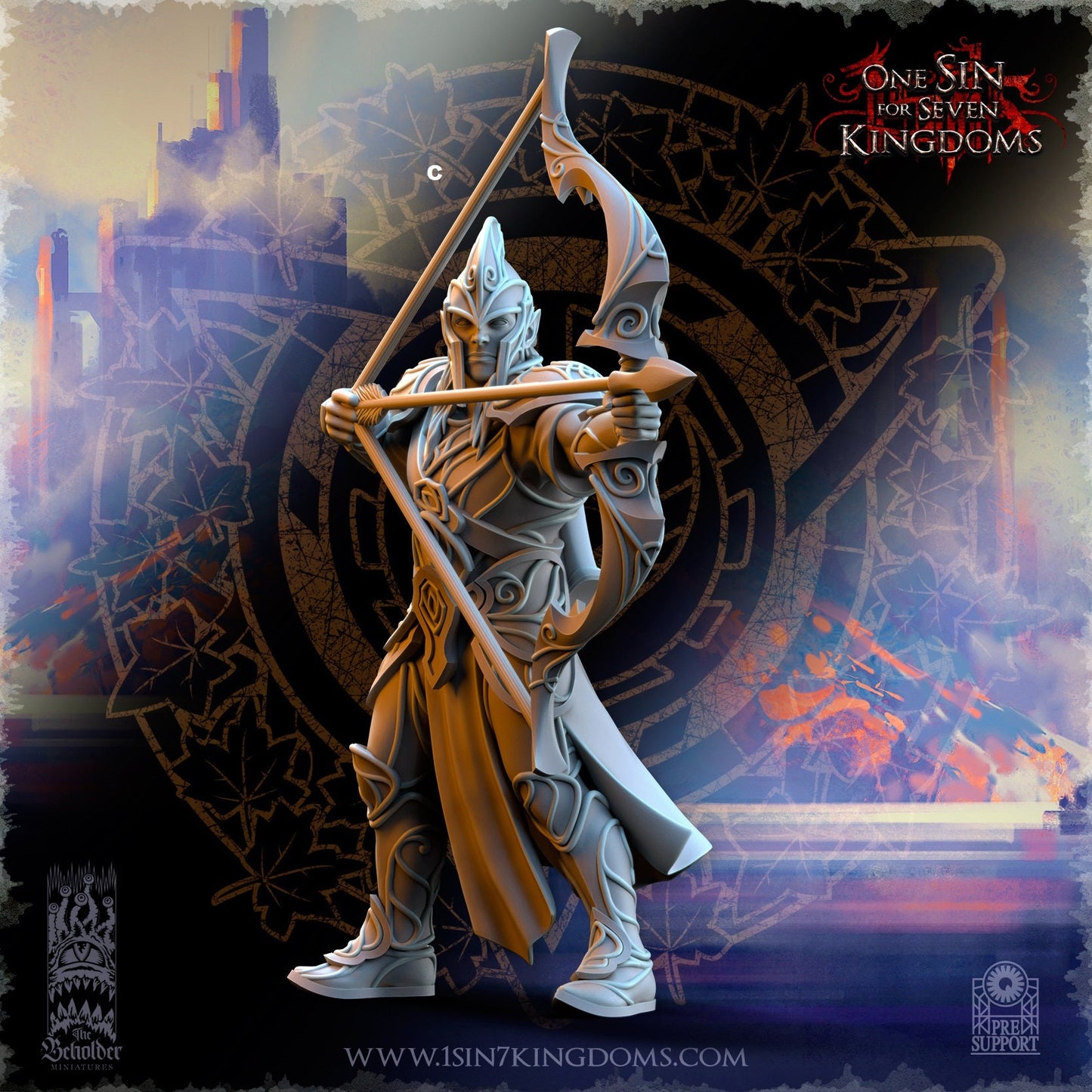 SilverMoor Elf Archer | The Beholder Miniatures | Compatible with D&D/AoS | Fantasy | Tabletop RPG