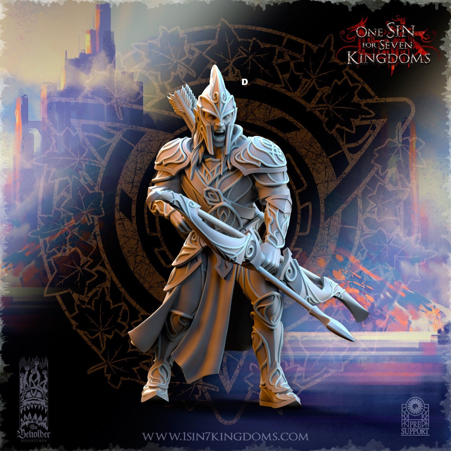 SilverMoor Elf Archer | The Beholder Miniatures | Compatible with D&D/AoS | Fantasy | Tabletop RPG