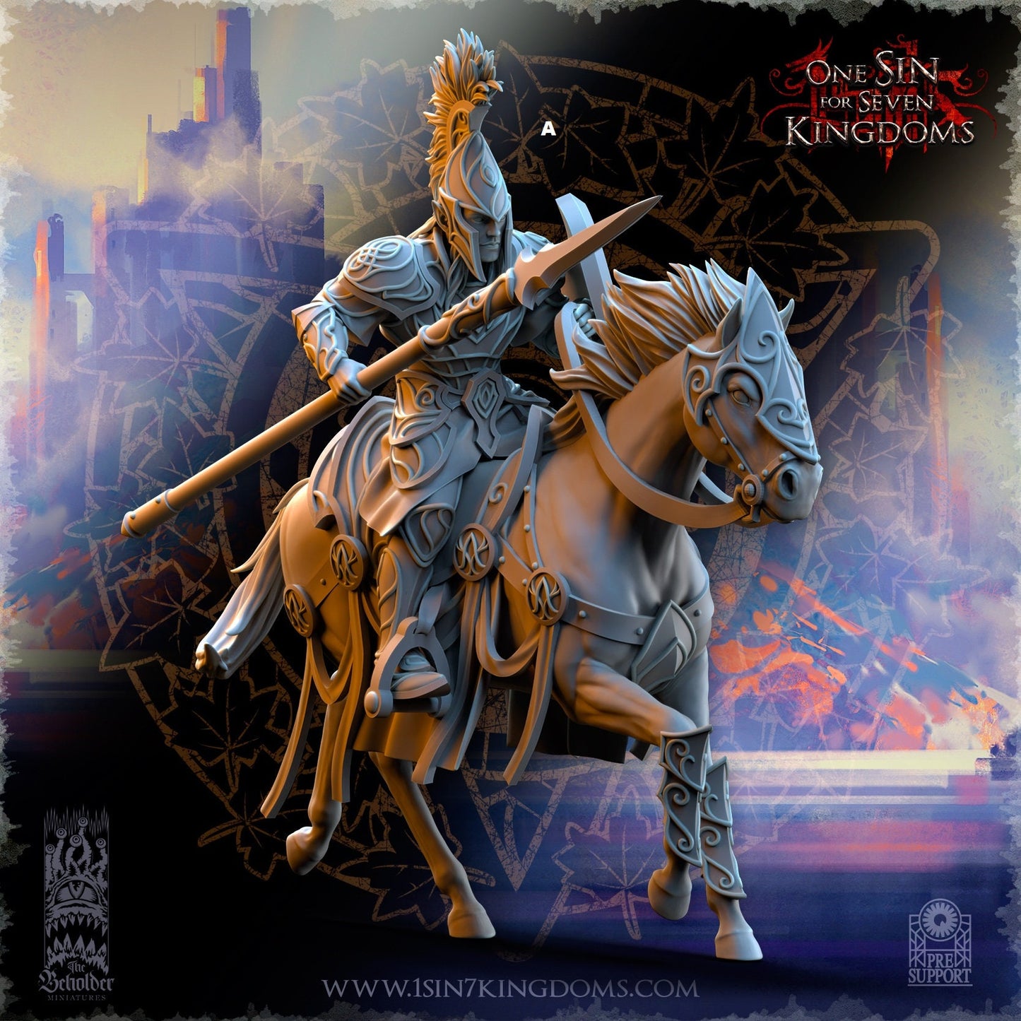 SilverMoor Elf Cavalry Spears | The Beholder Miniatures | Compatible with D&D/AoS | Fantasy | Tabletop RPG