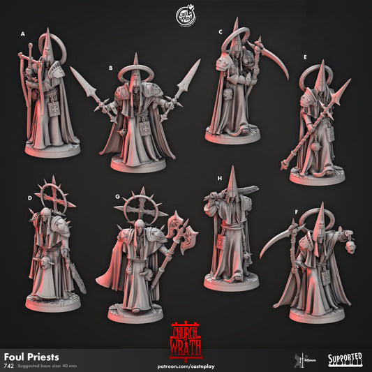 Foul Priest Demon | CastnPlay | Compatible with D&D/AoS | Fantasy | Tabletop RPG