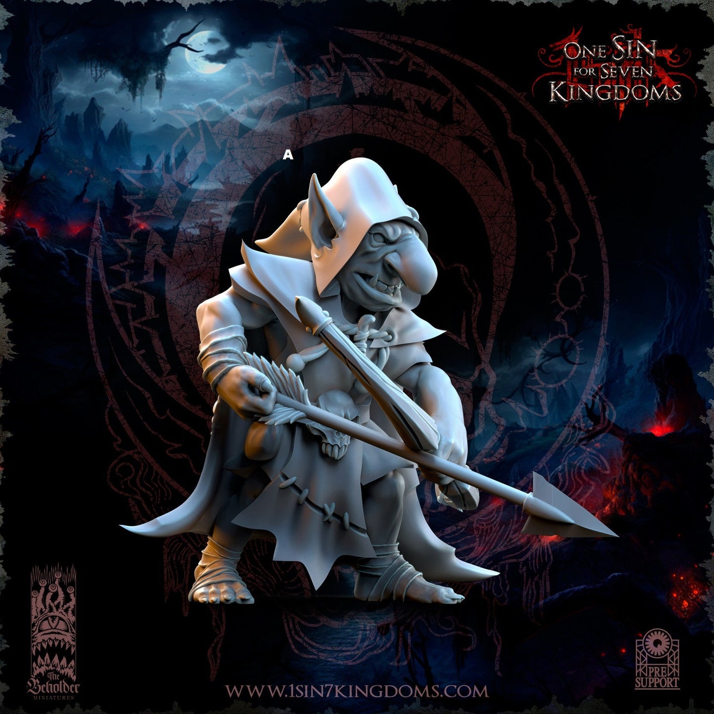 Black Horde Goblin Archer | The Beholder Miniatures | Compatible with D&D/AoS | Fantasy | Tabletop RPG