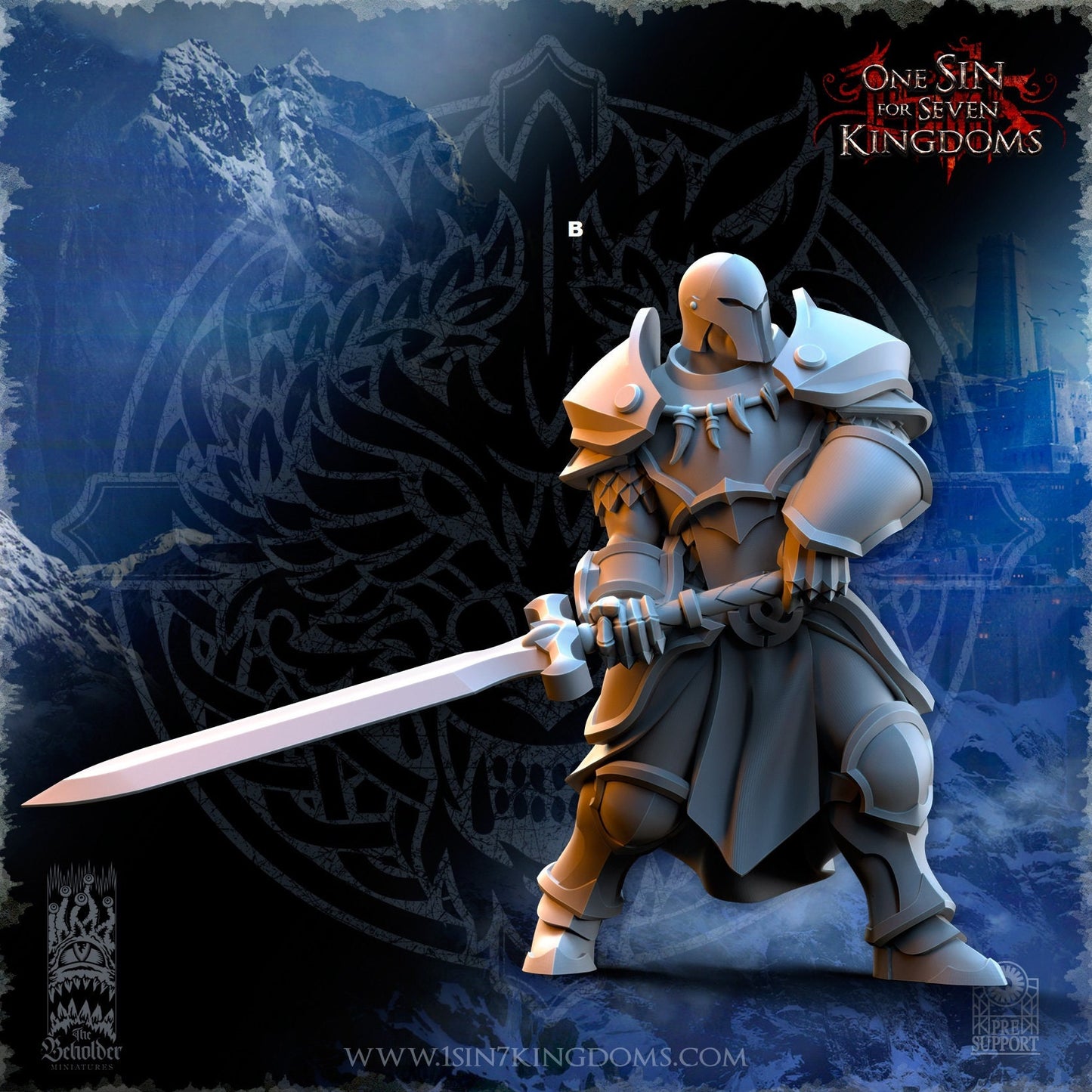 StormWolves Sunderers Great Sword | The Beholder Miniatures | Compatible with D&D/AoS | Fantasy | Tabletop RPG