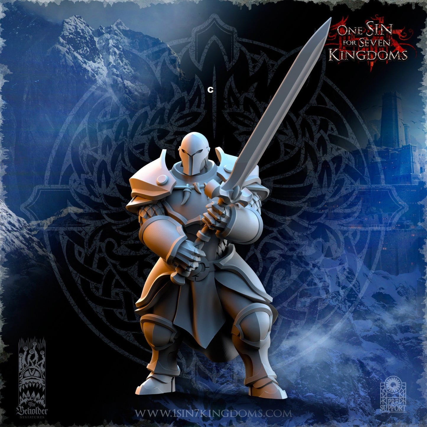 StormWolves Sunderers Great Sword | The Beholder Miniatures | Compatible with D&D/AoS | Fantasy | Tabletop RPG