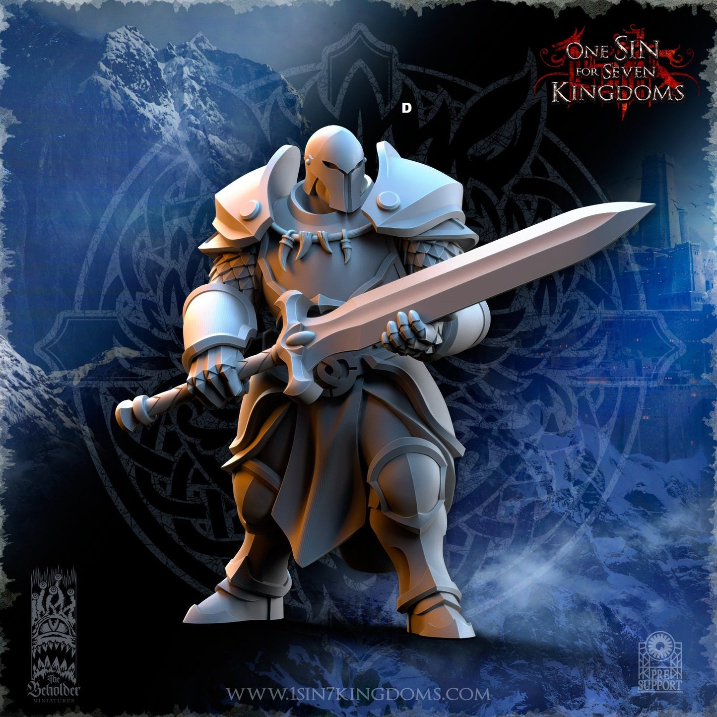 StormWolves Sunderers Great Sword | The Beholder Miniatures | Compatible with D&D/AoS | Fantasy | Tabletop RPG