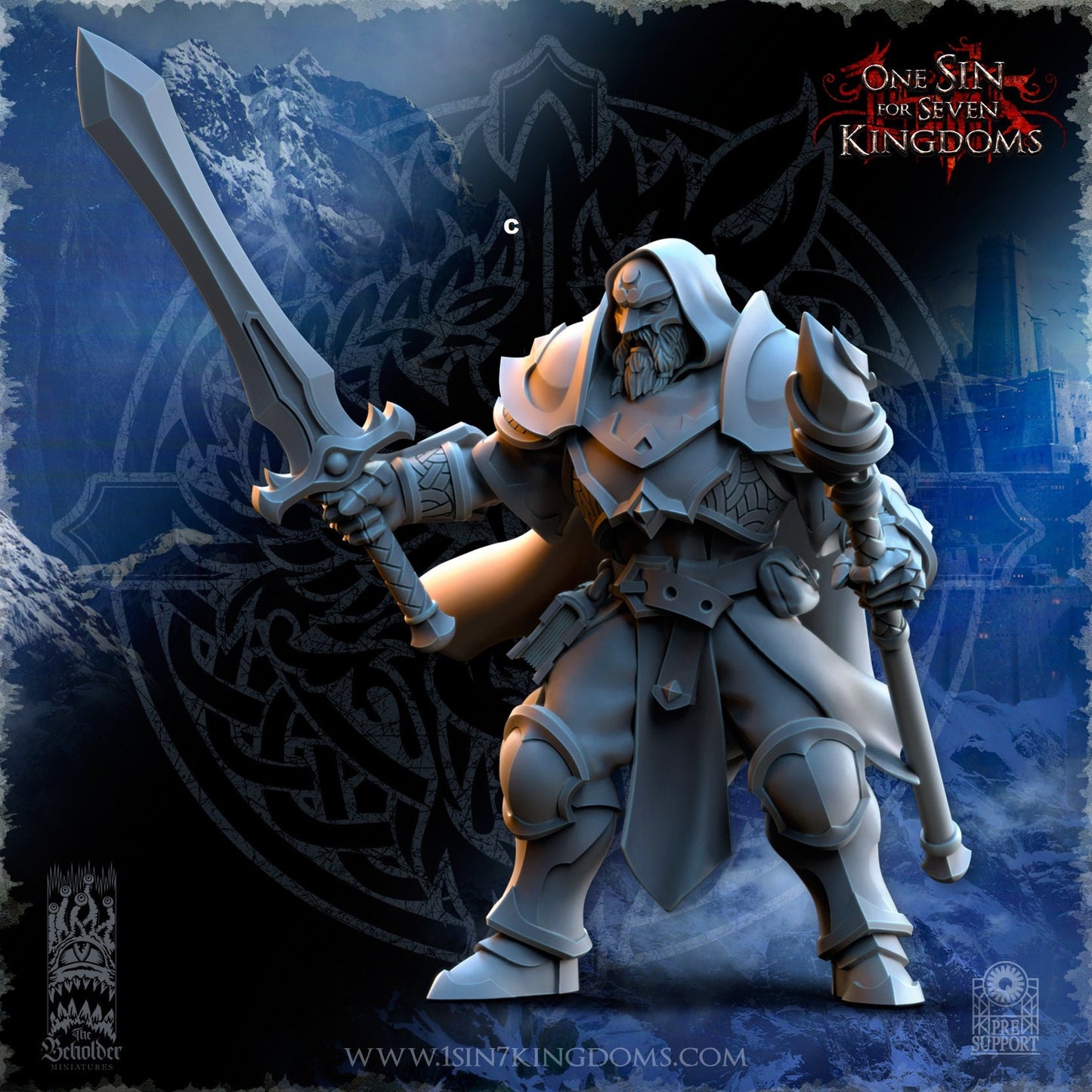 StormWolves Howlers Sword and Staff | The Beholder Miniatures | Compatible with D&D/AoS | Fantasy | Tabletop RPG