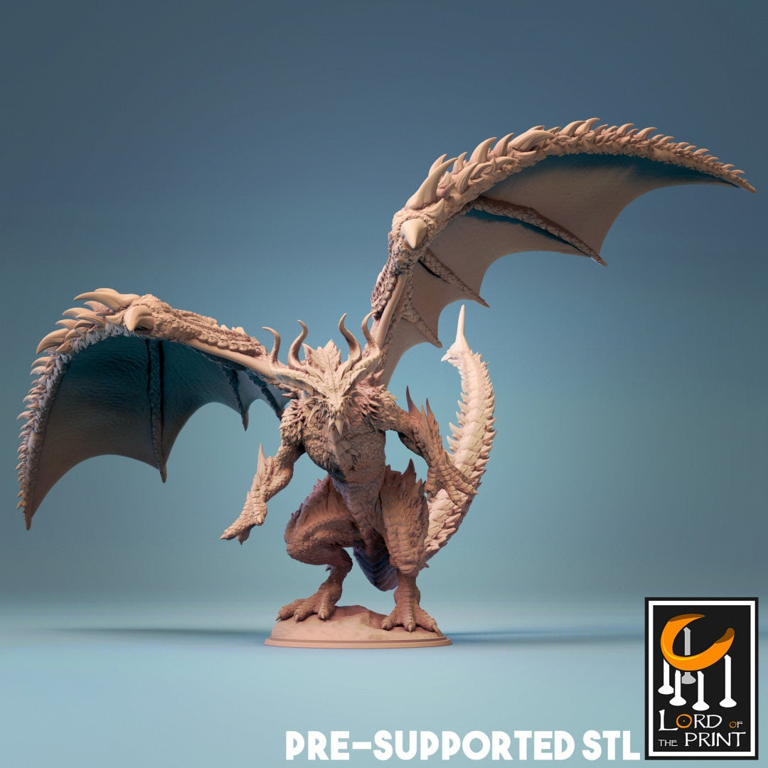 Bahamut Elder Dragon | Rescale Miniatures | Compatible with D&D/AoS | Fantasy | Tabletop RPG