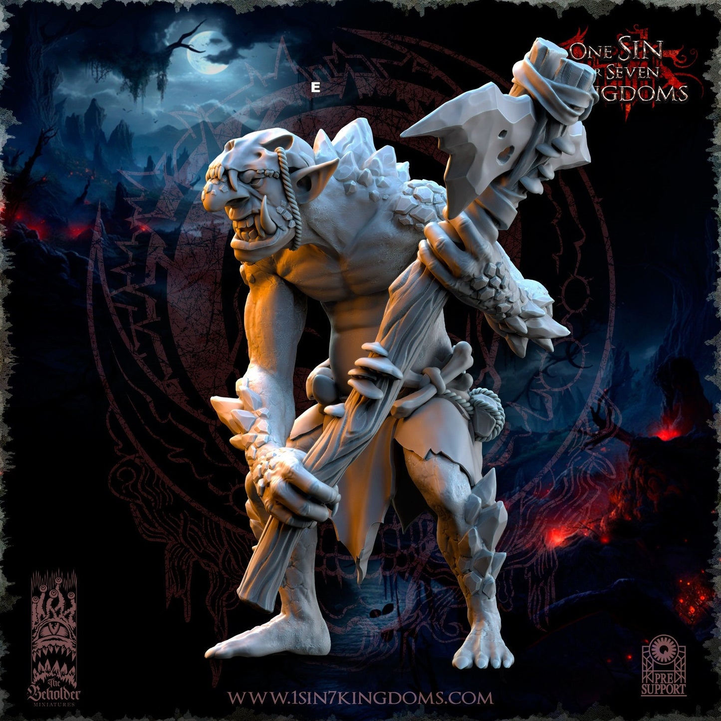 Rock Troll | The Beholder Miniatures | Compatible with D&D/AoS | Fantasy | Tabletop RPG