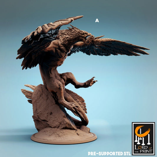 Giant Gryphon | Rescale Miniatures | Compatible with D&D/AoS | Fantasy | Tabletop RPG