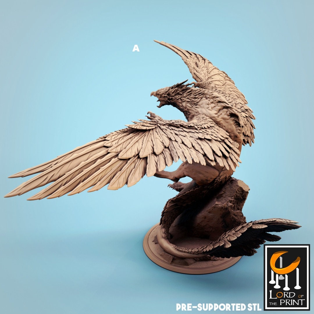 Giant Gryphon | Rescale Miniatures | Compatible with D&D/AoS | Fantasy | Tabletop RPG