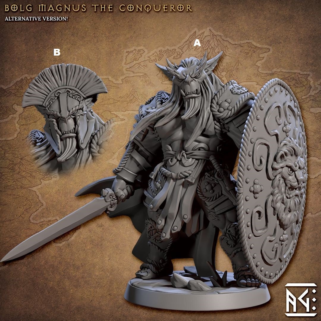 BugBear Bolg Chieftain | Artisan Guild Miniatures | Compatible with D&D/AoS | Fantasy | Tabletop RPG