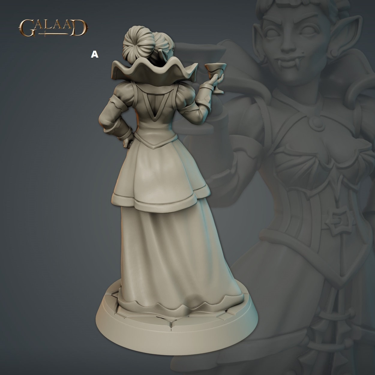 Female Vampire Countess | Galaad Miniatures | Compatible with D&D/AoS | Fantasy | Tabletop RPG
