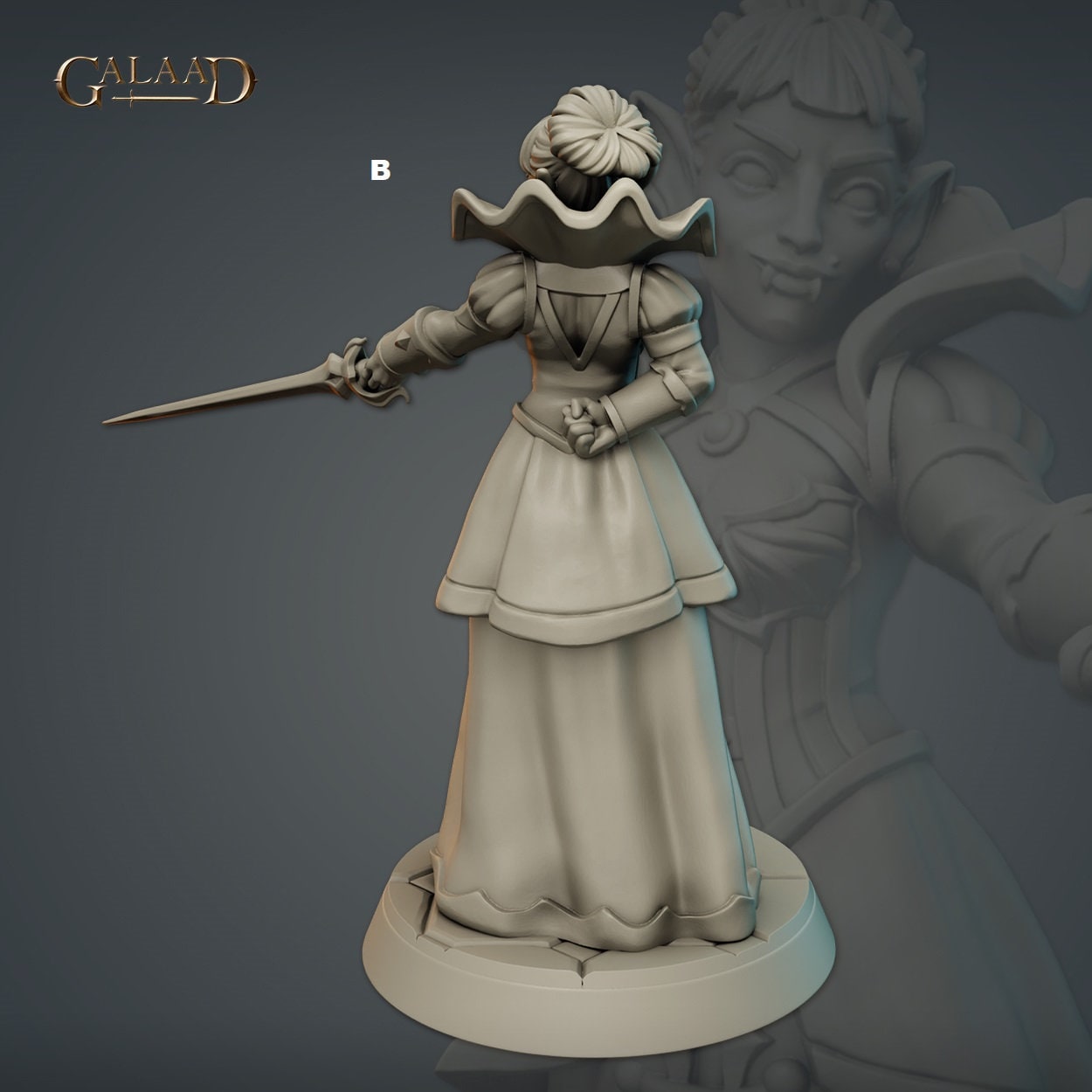 Female Vampire Countess | Galaad Miniatures | Compatible with D&D/AoS | Fantasy | Tabletop RPG