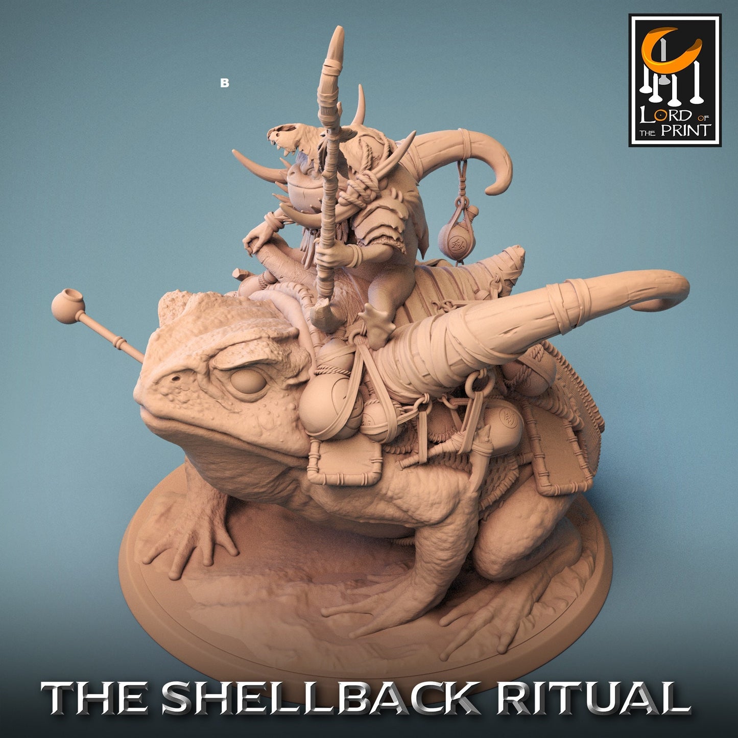 Shellback Mounted Battle Toad | Rescale Miniatures | Compatible with D&D/AoS | Fantasy | Tabletop RPG