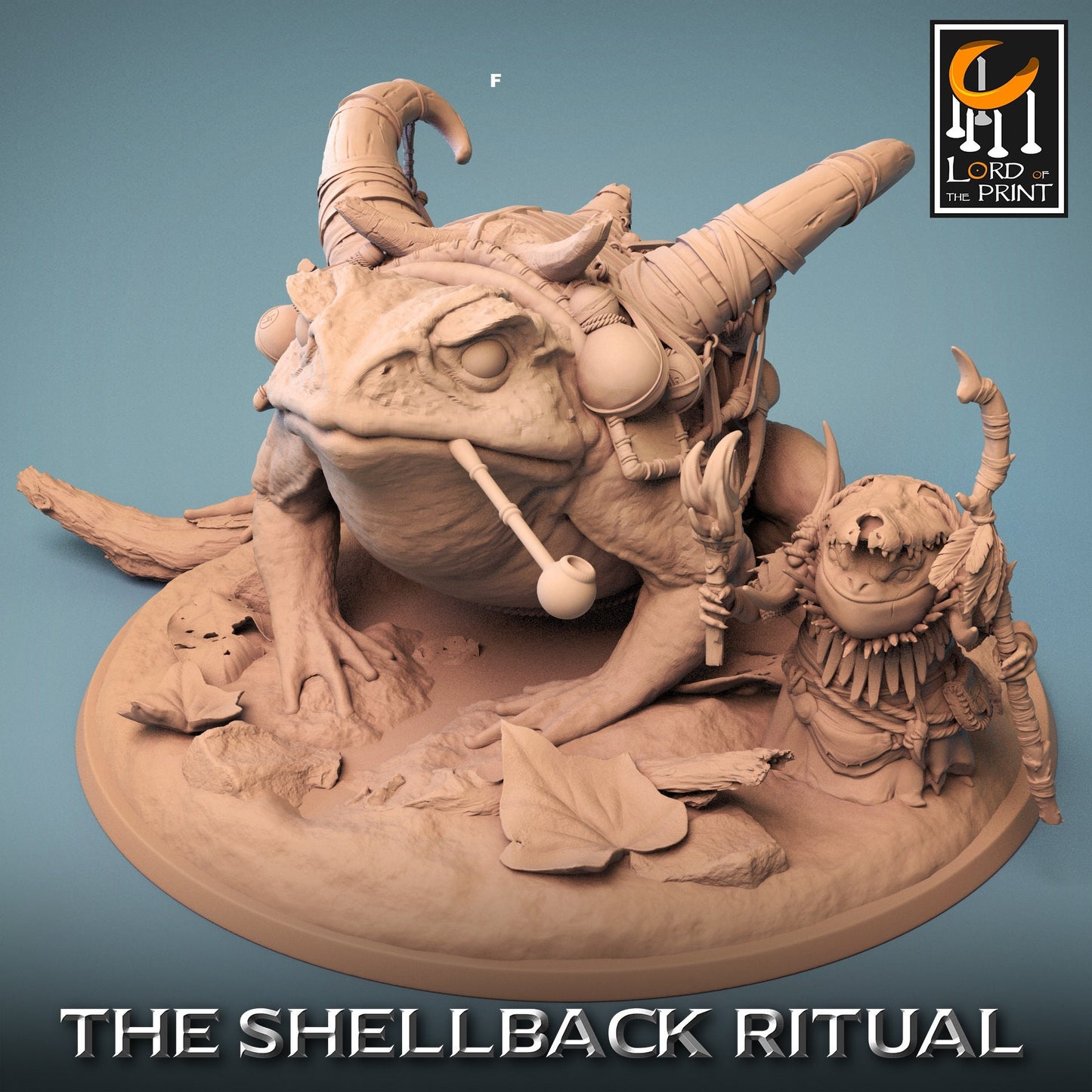 Shellback Mounted Battle Toad | Rescale Miniatures | Compatible with D&D/AoS | Fantasy | Tabletop RPG