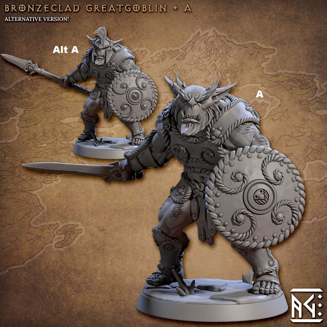 BugBear Warrior | Artisan Guild Miniatures | Compatible with D&D/AoS | Fantasy | Tabletop RPG