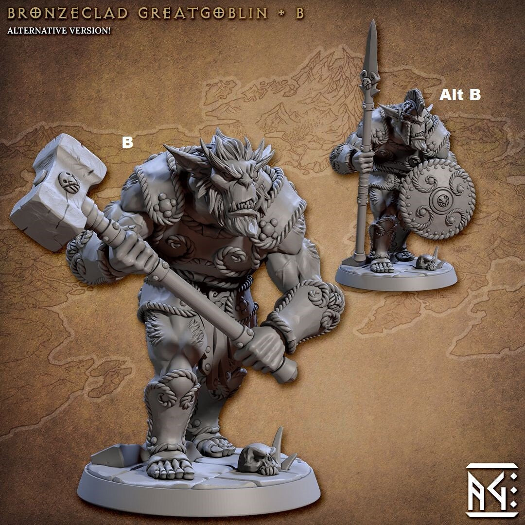 BugBear Warrior | Artisan Guild Miniatures | Compatible with D&D/AoS | Fantasy | Tabletop RPG