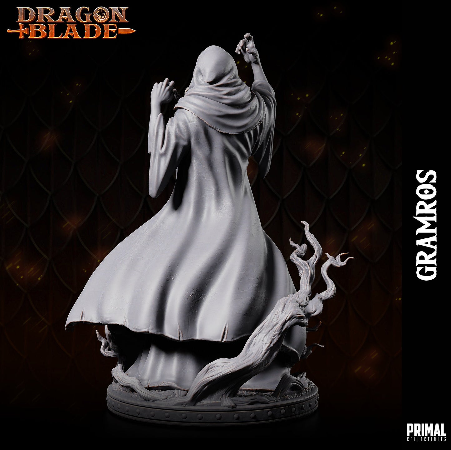 Dark Wizard Gramros | Primal Collectibles | Compatible with D&D/AoS | Fantasy