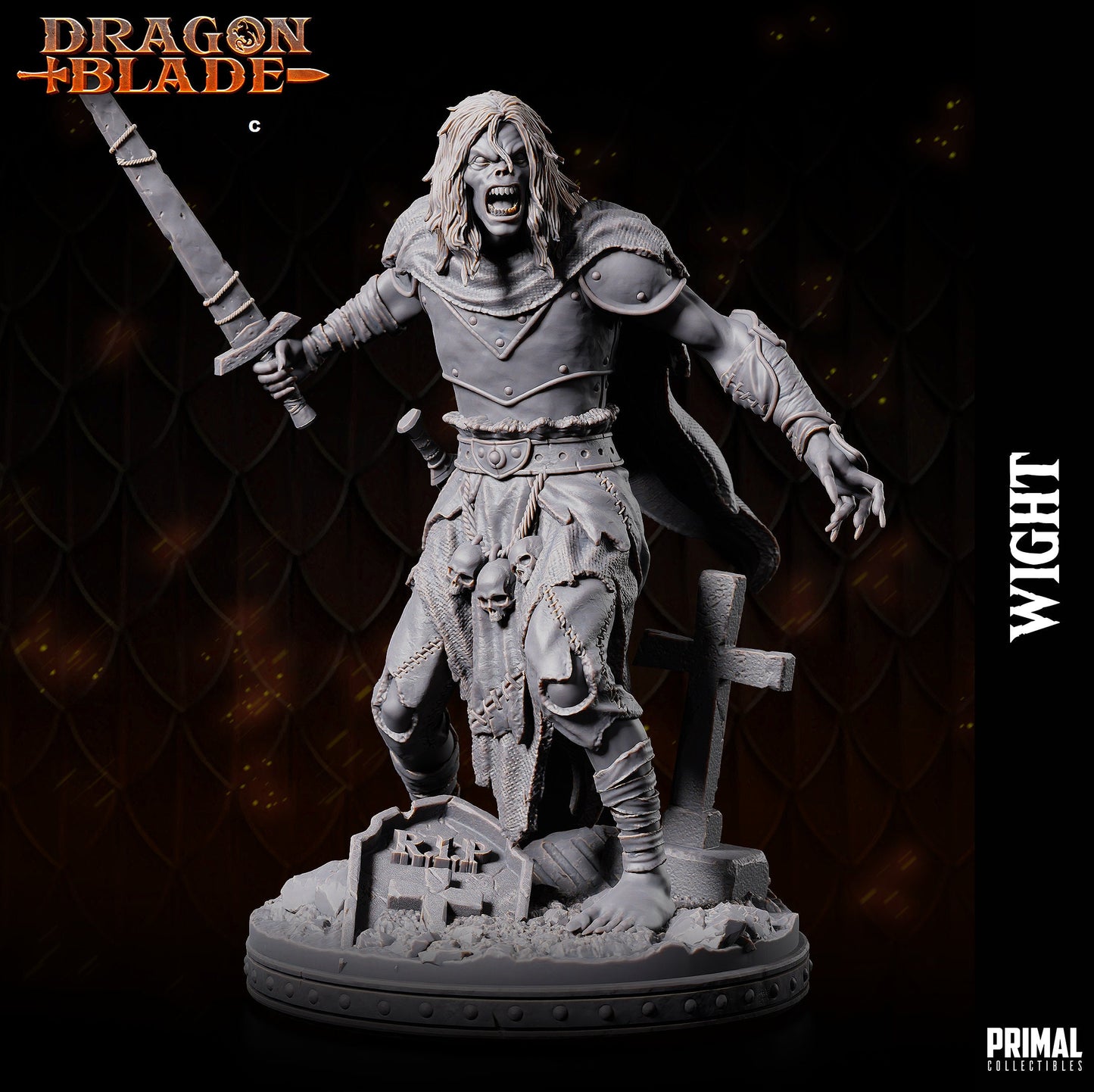 Undead Wight | Primal Collectibles | Compatible with D&D/AoS | Fantasy