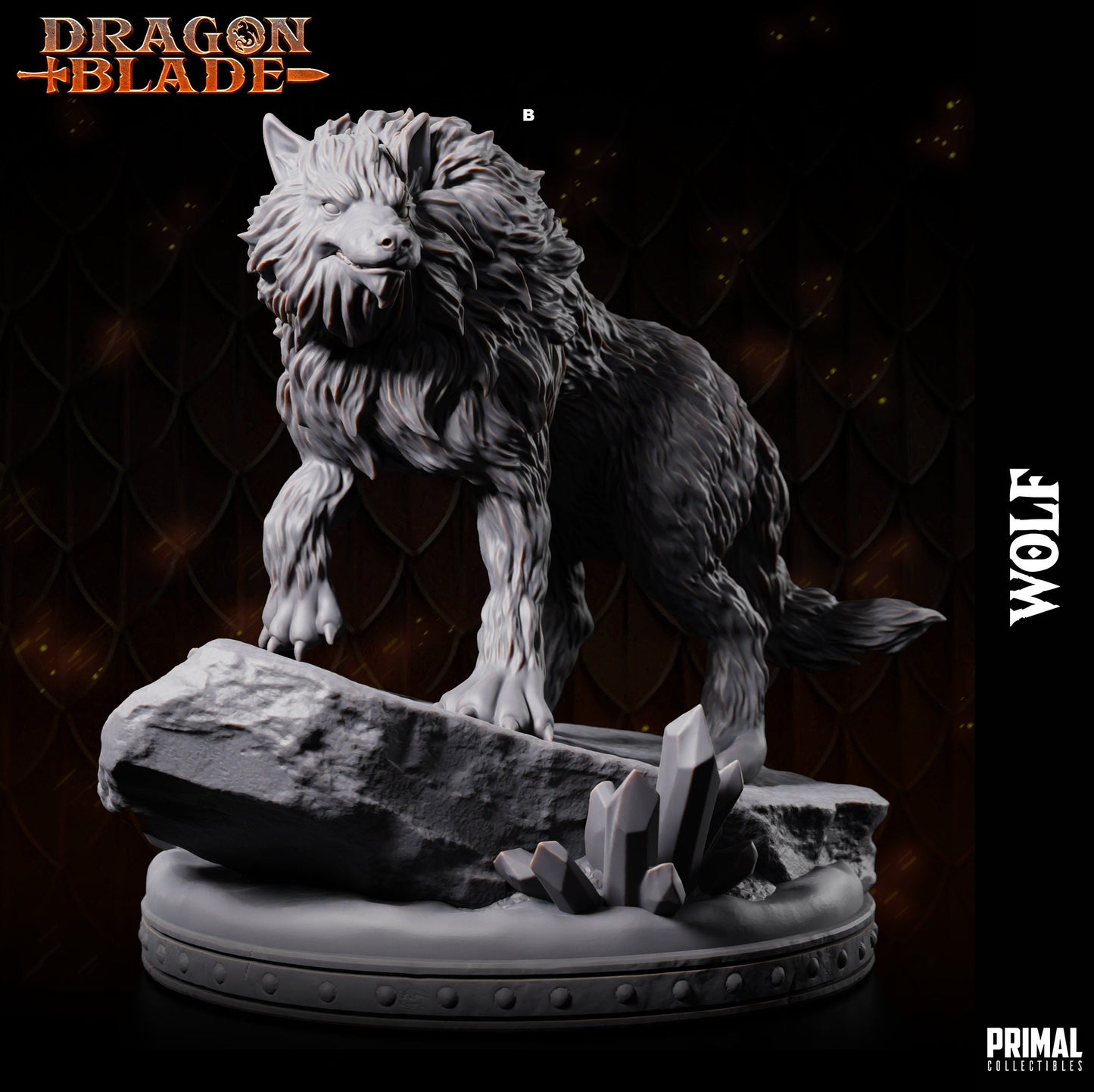 Wild Wolf | Primal Collectibles | Compatible with D&D/AoS | Fantasy