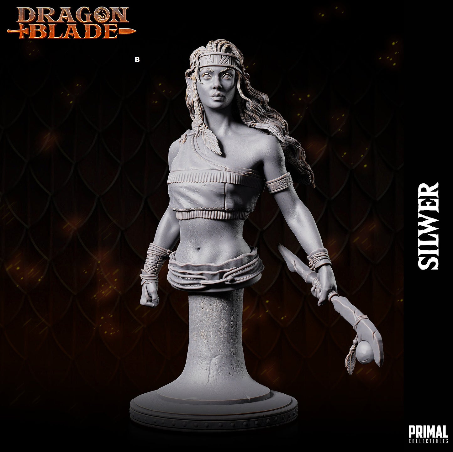Female Elf Silwer Bust | Primal Collectibles | Compatible with D&D/AoS | Fantasy