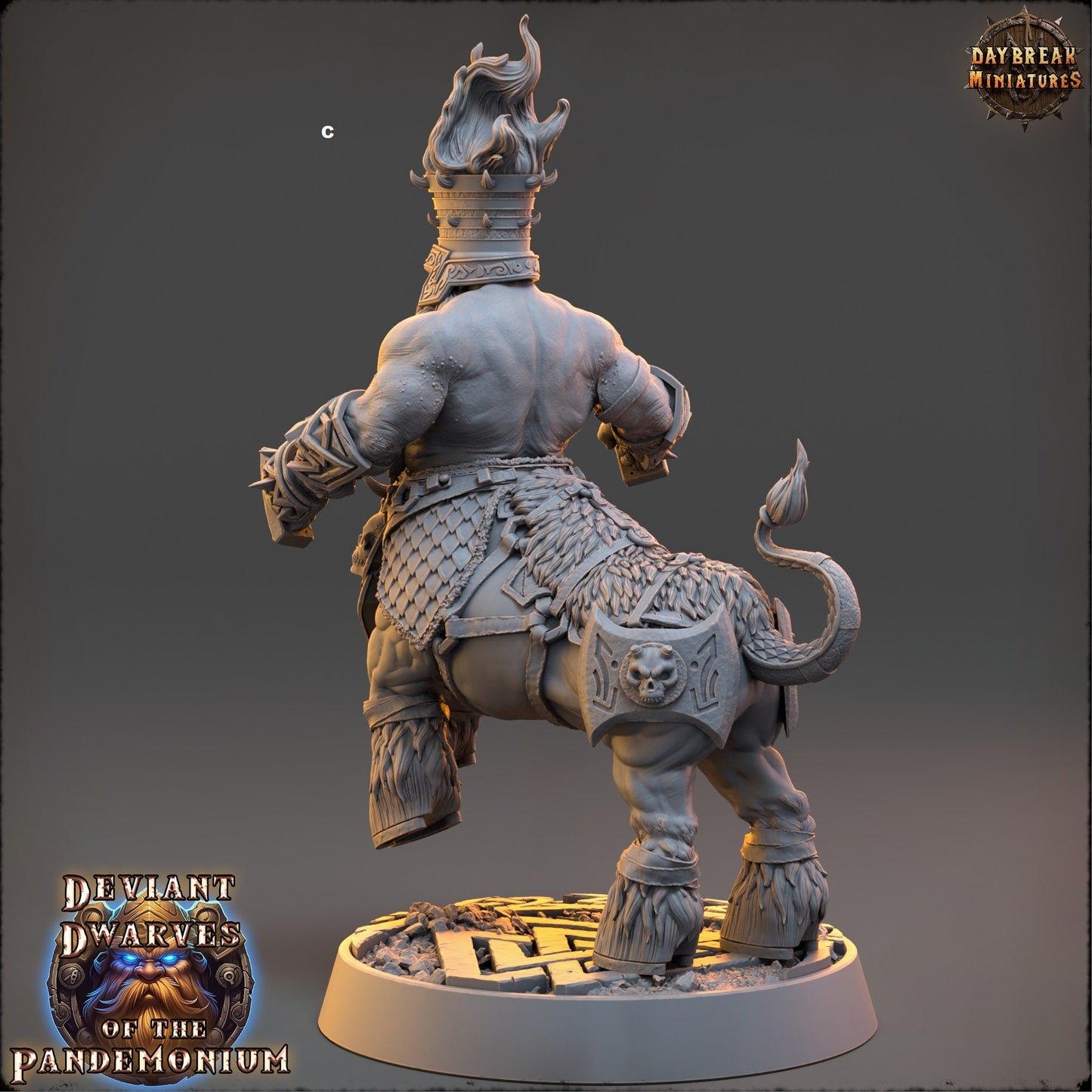 Deviant Dwarf Centaur | DayBreak Miniatures | Compatible with D&D/AOS | Fantasy | Tabletop