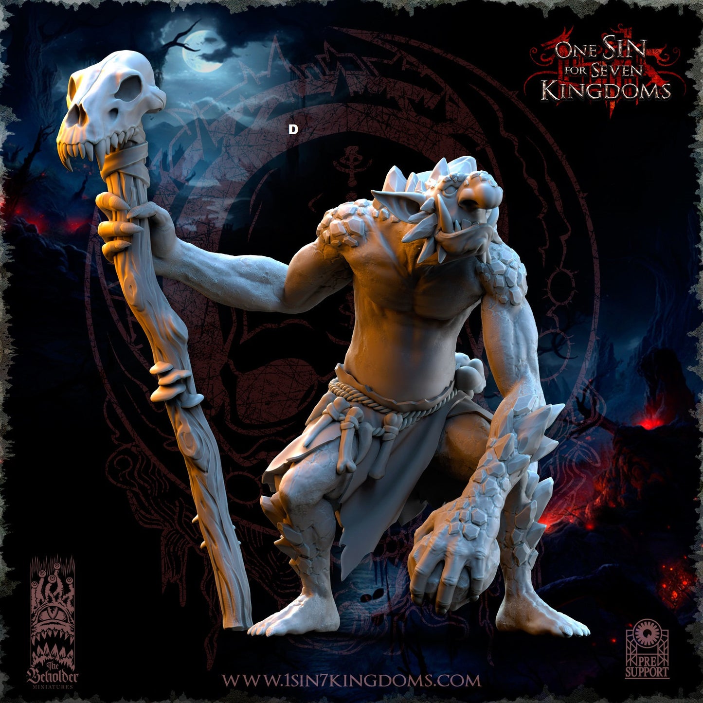 Rock Troll | The Beholder Miniatures | Compatible with D&D/AoS | Fantasy | Tabletop RPG