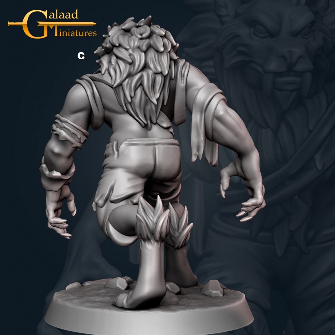 Werewolf | Galaad Miniatures | Compatible with D&D/AoS | Fantasy | Tabletop RPG