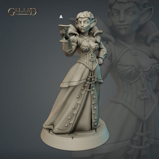 Female Vampire Countess | Galaad Miniatures | Compatible with D&D/AoS | Fantasy | Tabletop RPG