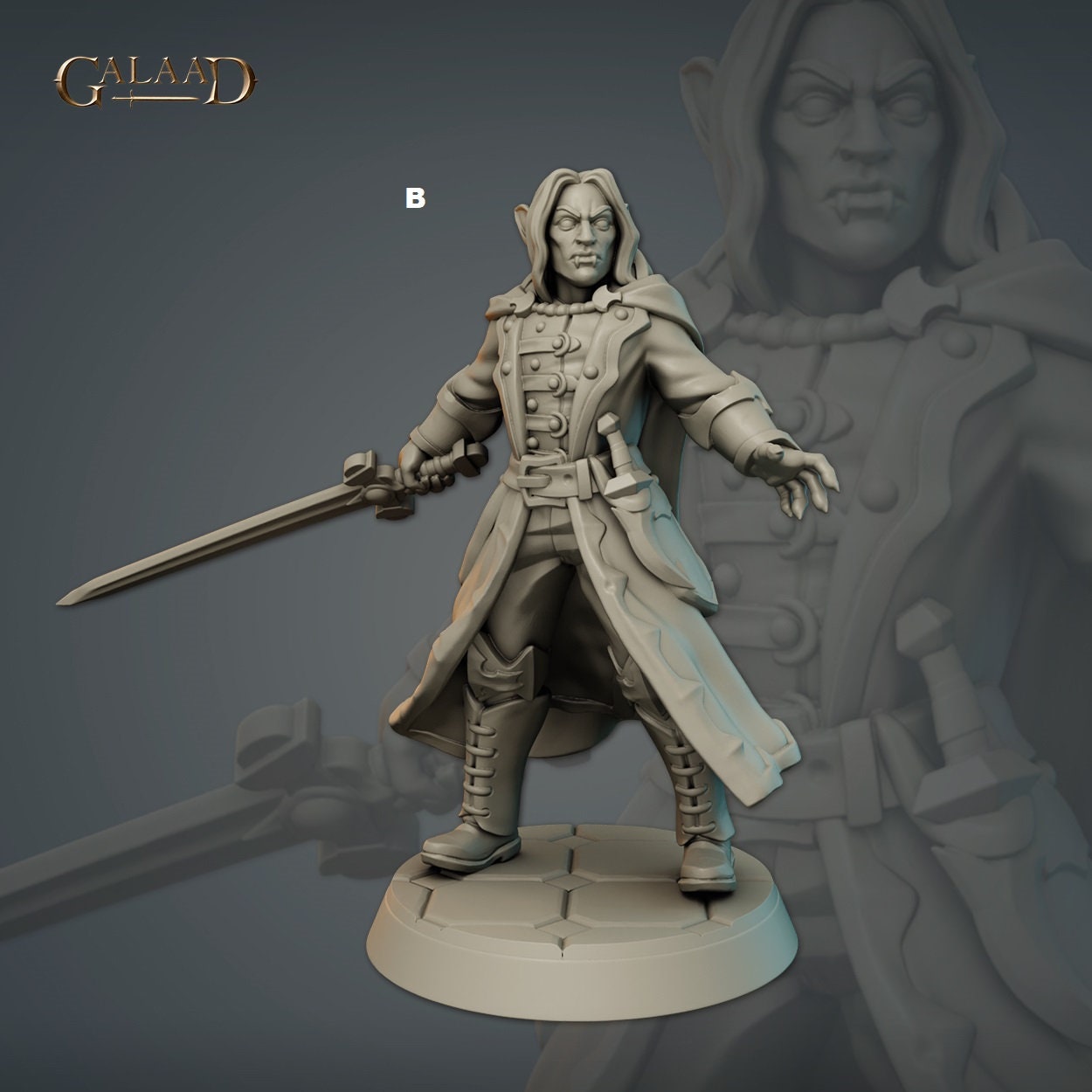 Vampire Count | Galaad Miniatures | Compatible with D&D/AoS | Fantasy | Tabletop RPG