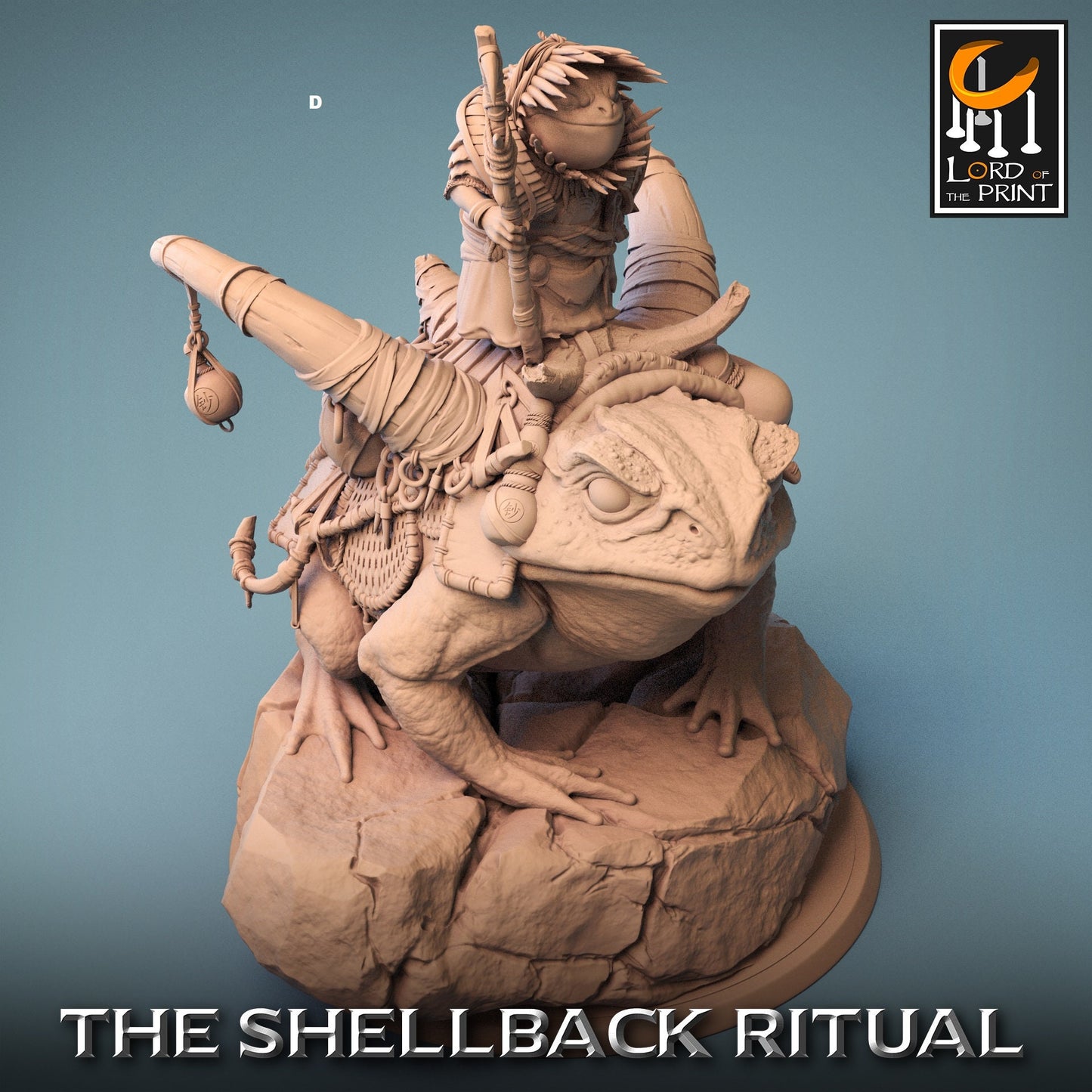 Shellback Mounted Battle Toad | Rescale Miniatures | Compatible with D&D/AoS | Fantasy | Tabletop RPG