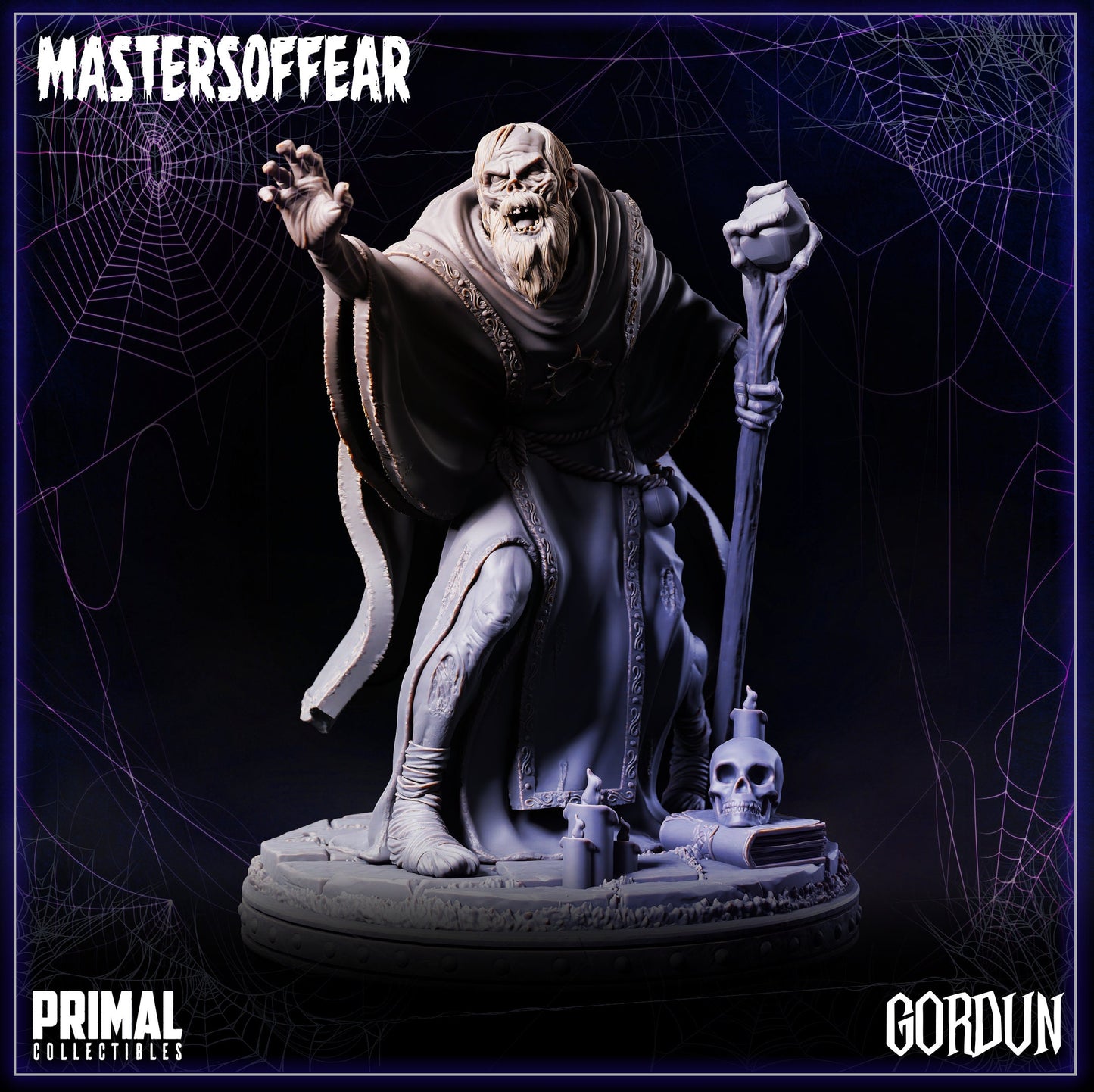 Undead Wizard Gordun | Primal Collectibles | Compatible with D&D/AoS | Fantasy