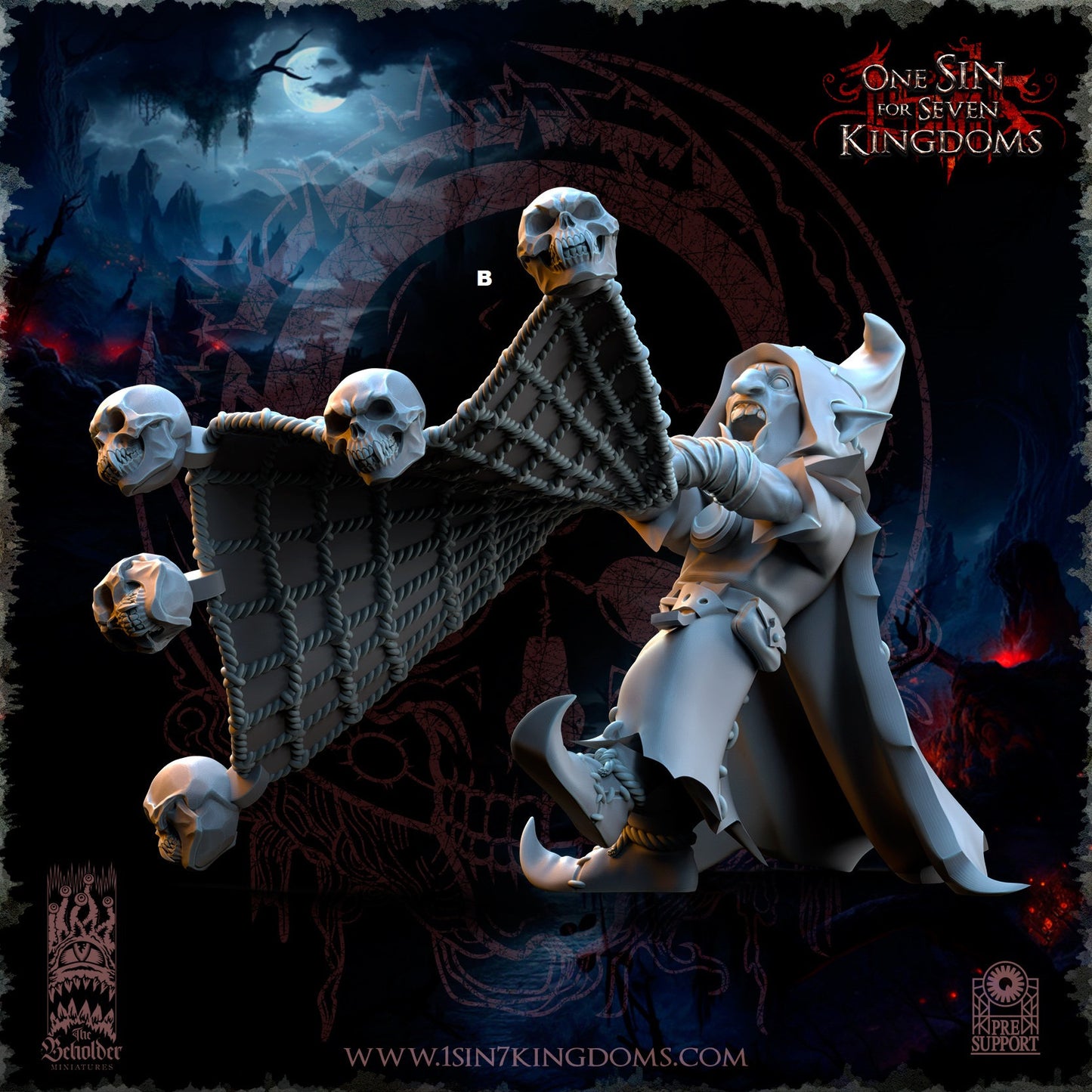 Black Horde Goblin Skull Net Throwers | The Beholder Miniatures | Compatible with D&D/AoS | Fantasy | Tabletop RPG