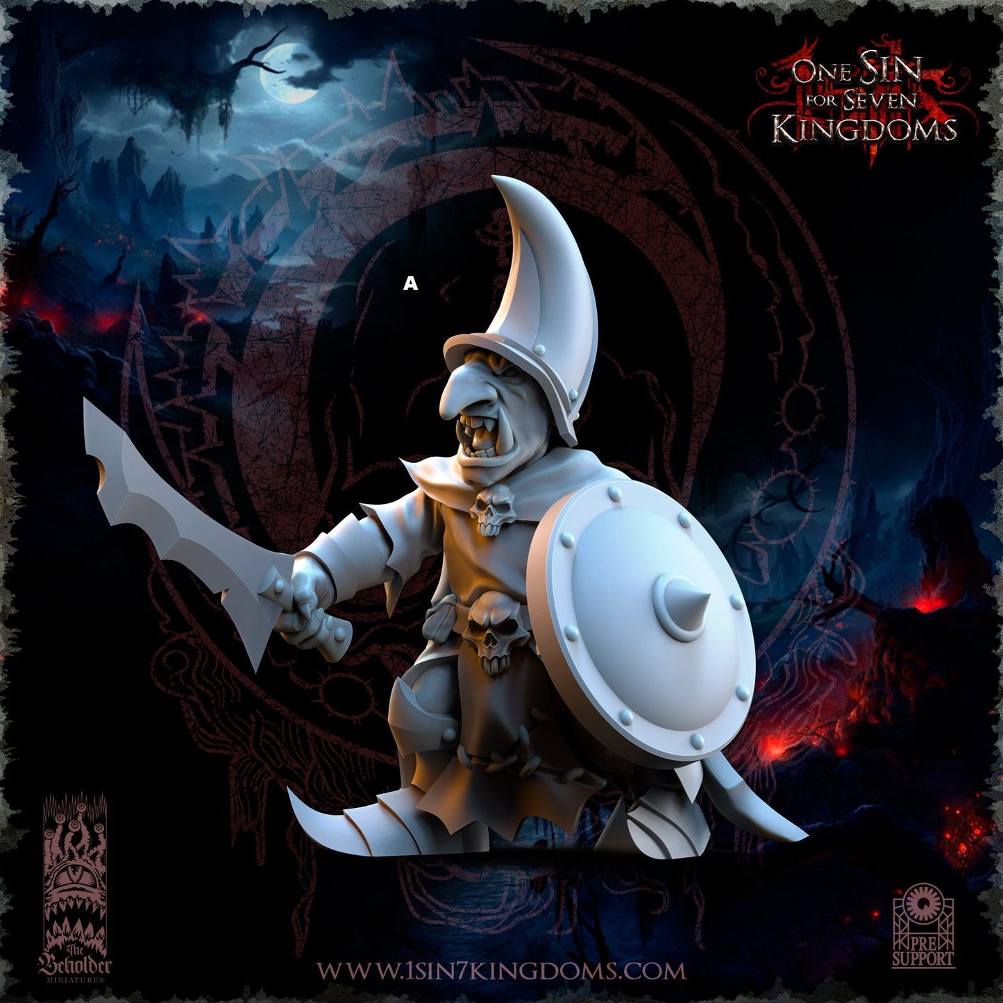 Black Horde Goblin Command Unit | The Beholder Miniatures | Compatible with D&D/AoS | Fantasy | Tabletop RPG