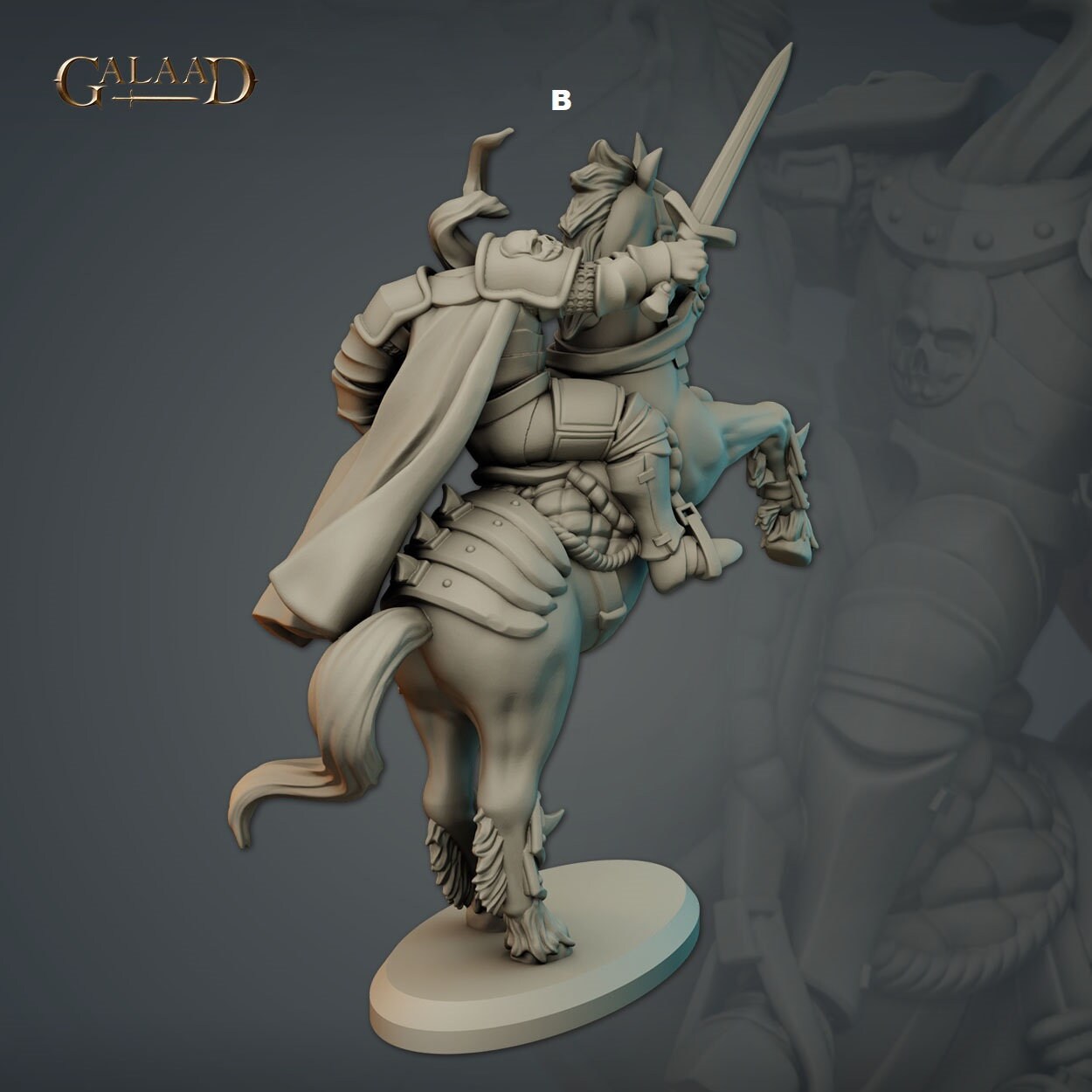 Headless Knight Mounted | Galaad Miniatures | Compatible with D&D/AoS | Fantasy | Tabletop RPG
