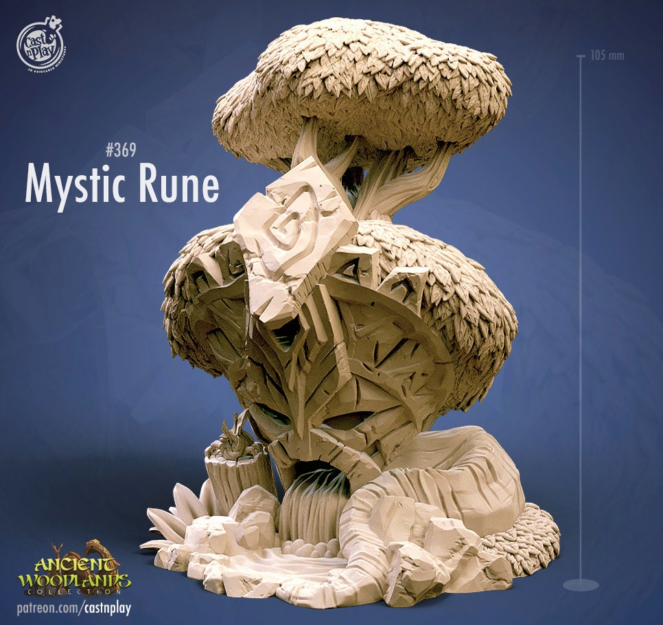Mystic Rune Tree Scenery | CastnPlay | Compatible with D&D/AoS | Fantasy