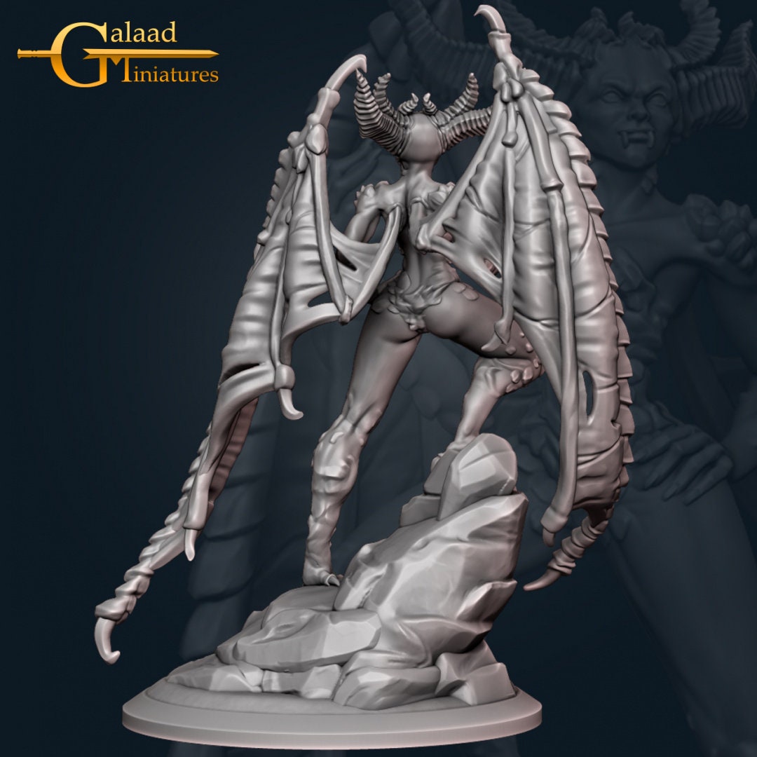 Demon Queen Lilith | Galaad Miniatures | Compatible with D&D/AoS | Fantasy | Tabletop RPG