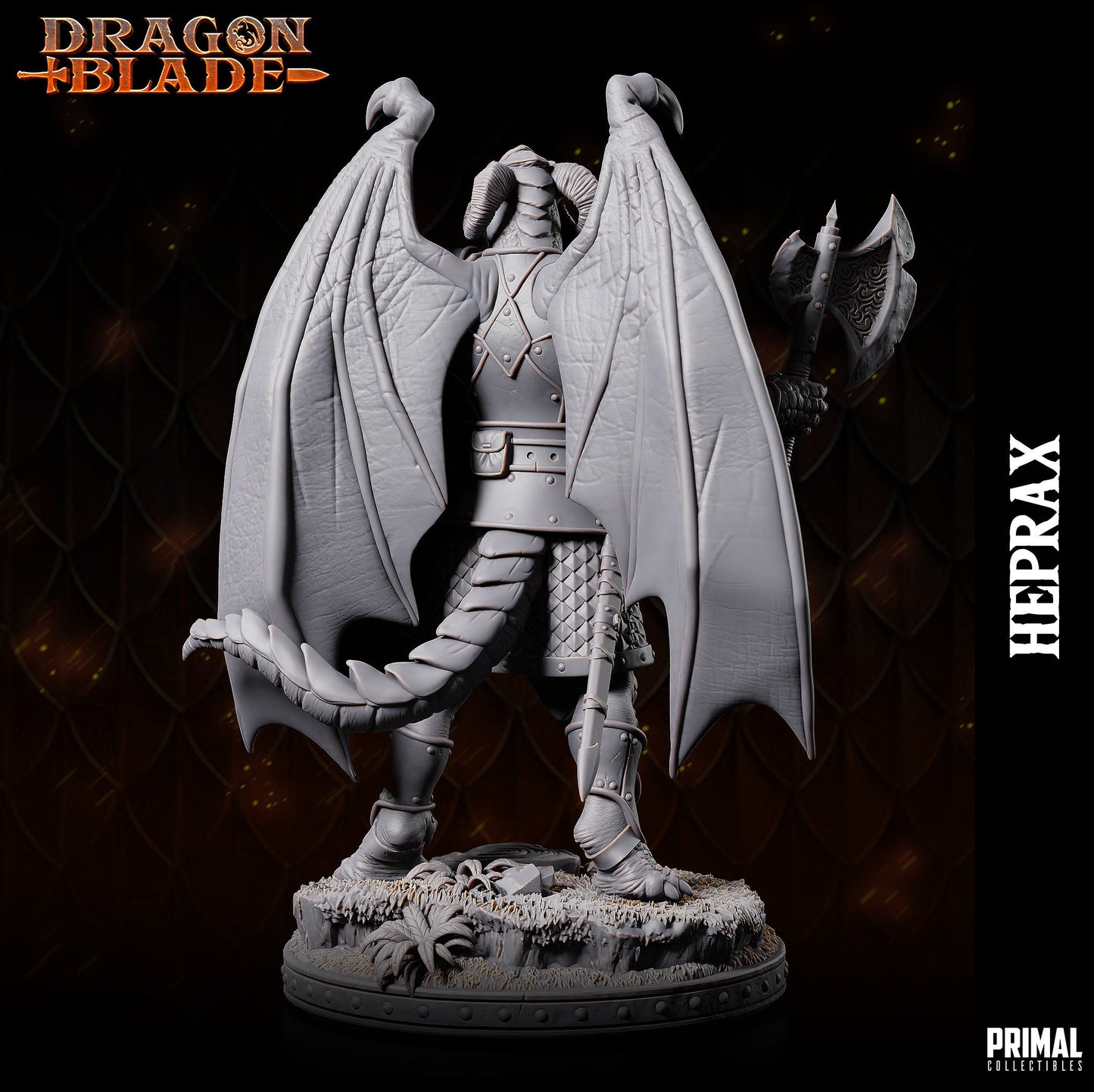 Draconian Fighter Heprax | Primal Collectibles | Compatible with D&D/AoS | Fantasy