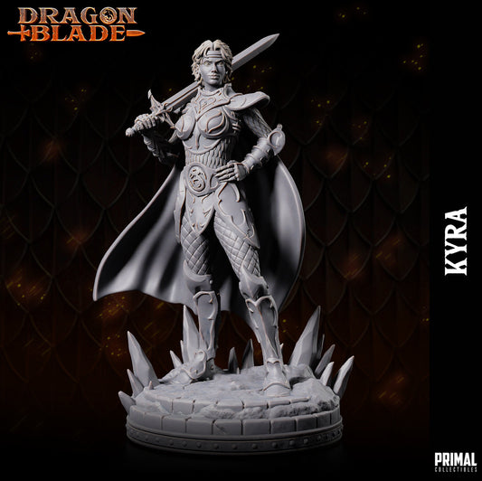Female Fighter Kyra | Primal Collectibles | Compatible with D&D/AoS | Fantasy