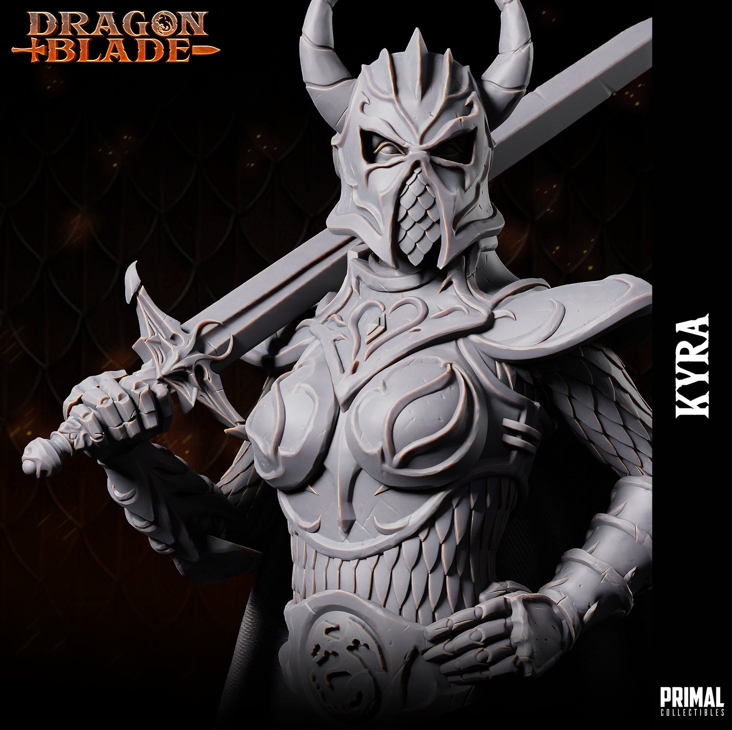 Female Fighter Kyra | Primal Collectibles | Compatible with D&D/AoS | Fantasy