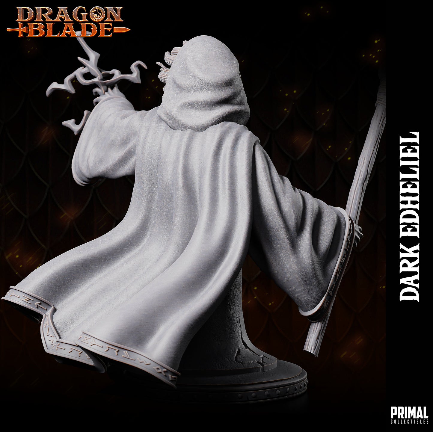 Dark Wizard Edheliel Bust | Primal Collectibles | Compatible with D&D/AoS | Fantasy