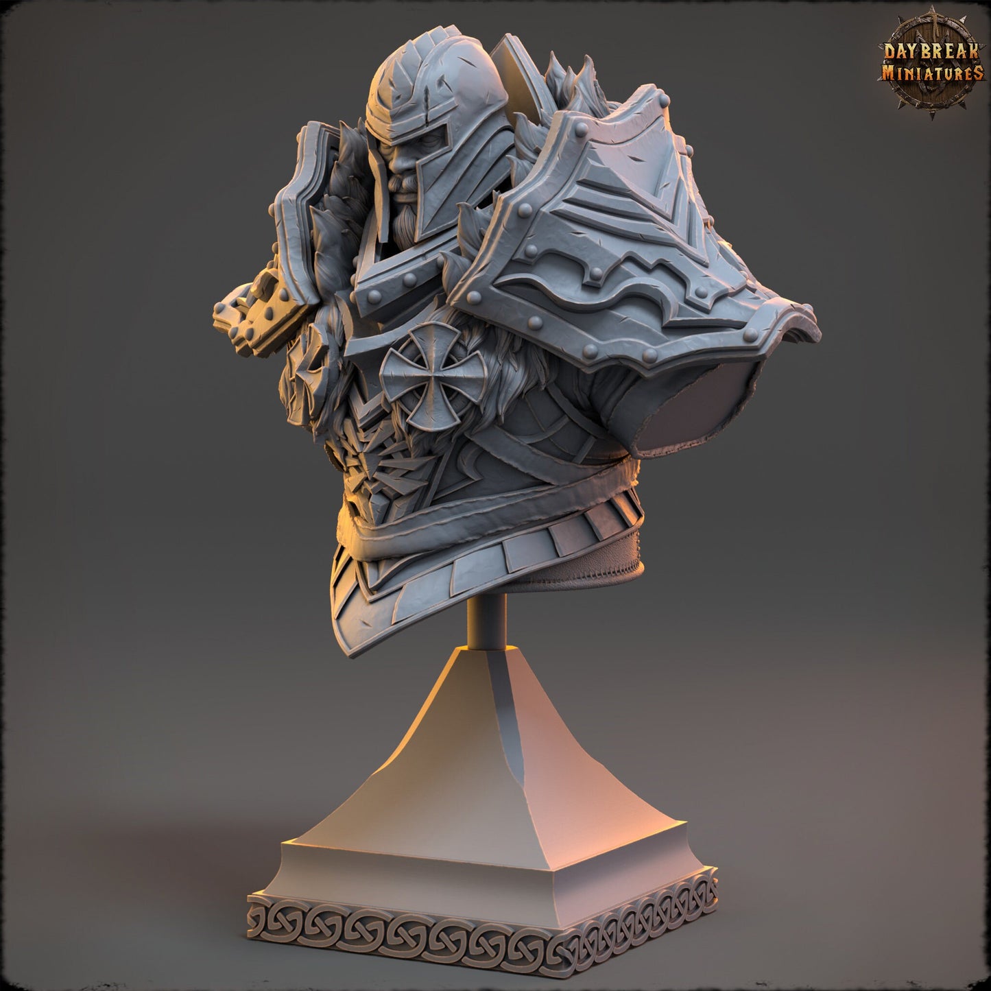 Paladin Carl Saturno Bust | DayBreak Miniatures | Compatible with D&D/AOS | Fantasy | Tabletop