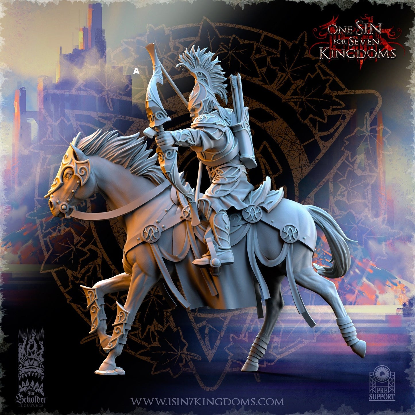 SilverMoor Elf Cavalry Archers | The Beholder Miniatures | Compatible with D&D/AoS | Fantasy | Tabletop RPG